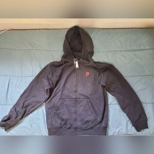 Mens Skateboarding Primitive Black Bygone Zip Up Hoodie Skeleton Heart NWT